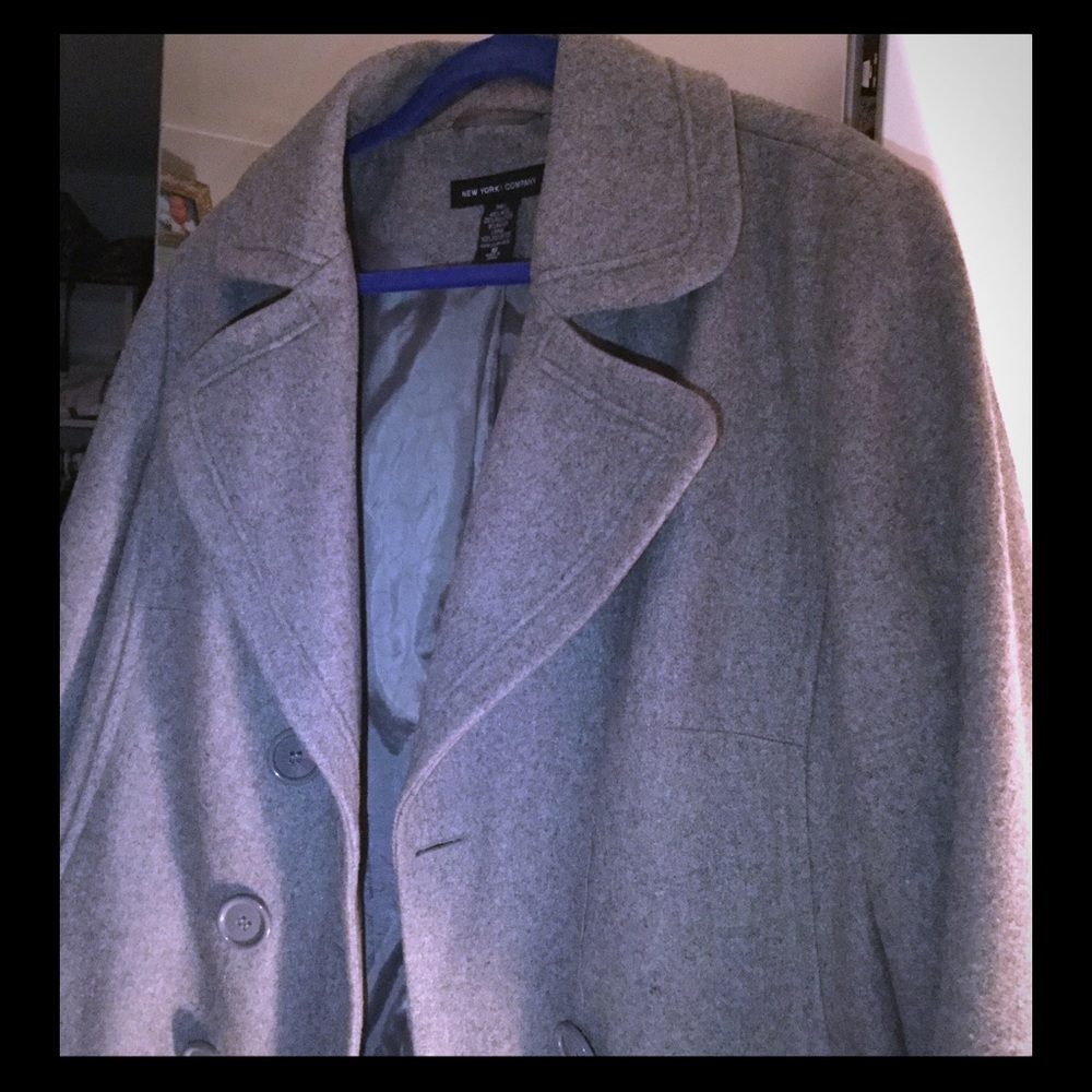 New York & Co. Gray Wool Coat in Size 18